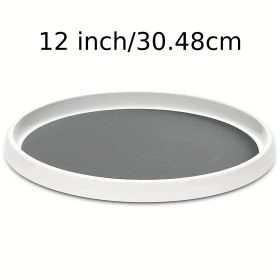 1pc Non-Skid Lazy Susan Organizers; Turntable Rack For Cabinet; Pantry Organization And Storage; Kitchen; Fridge; Spice Rack; Home Kitchen Suppli (Capacity: 12 Inch)